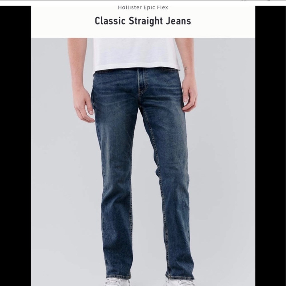 Hollister Epic Flex Men’s Classic Straight Jeans Sz 32x30